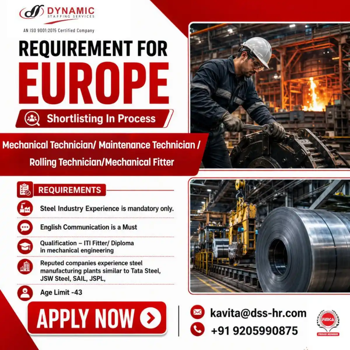 Mechanical Technician Jobs in Europe