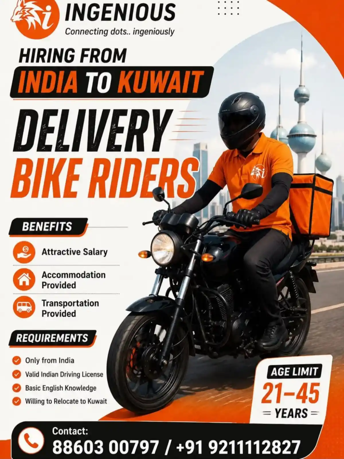 Delivery Bike Rider – Kuwait