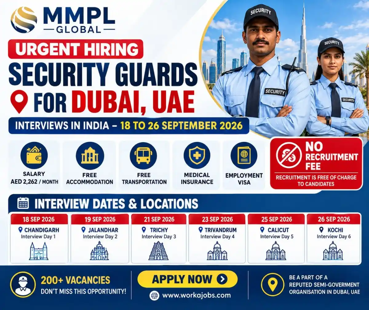 Security Guard Jobs in Dubai – Urgent Hiring 2026