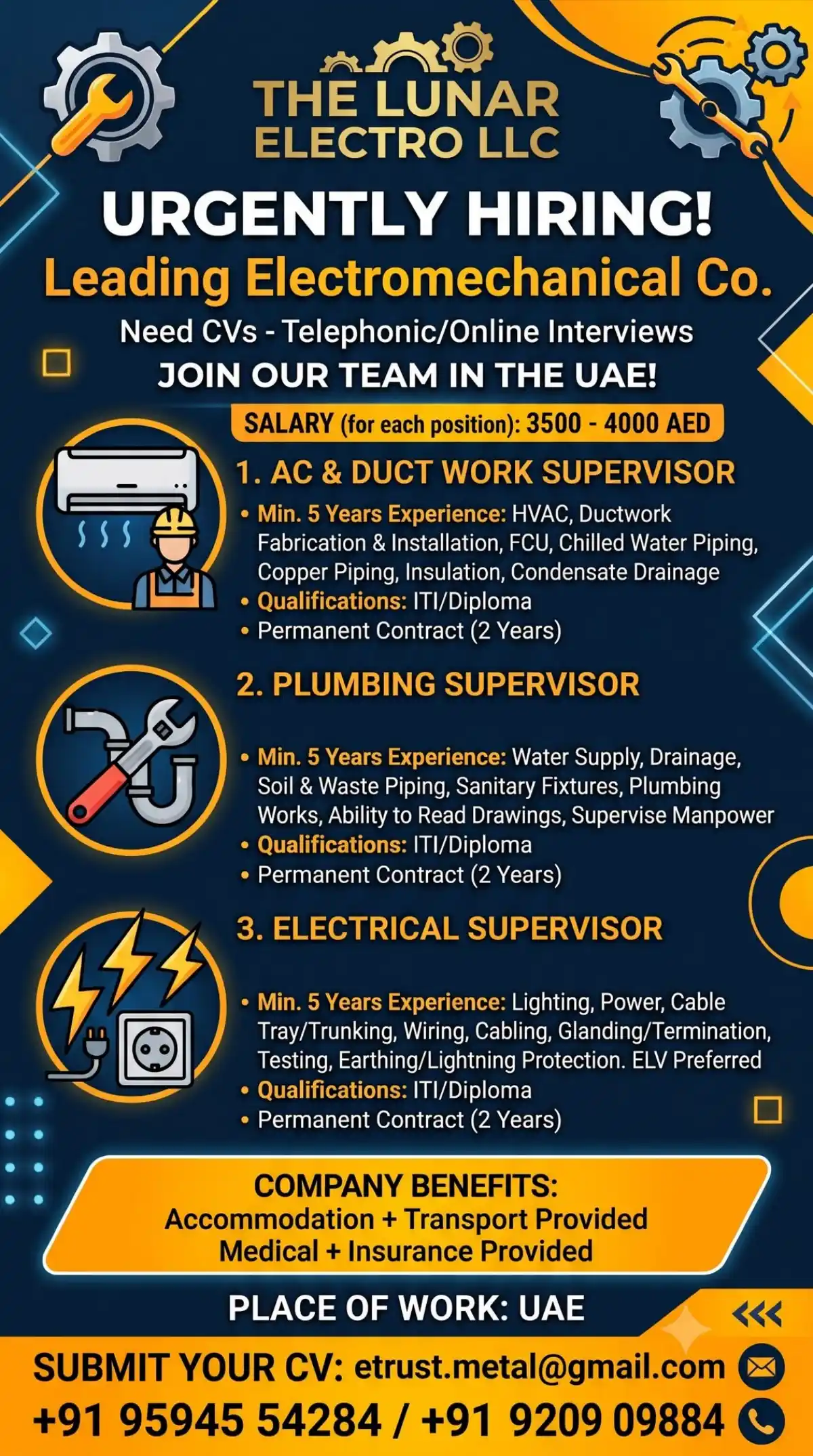 Supervisor Jobs in UAE