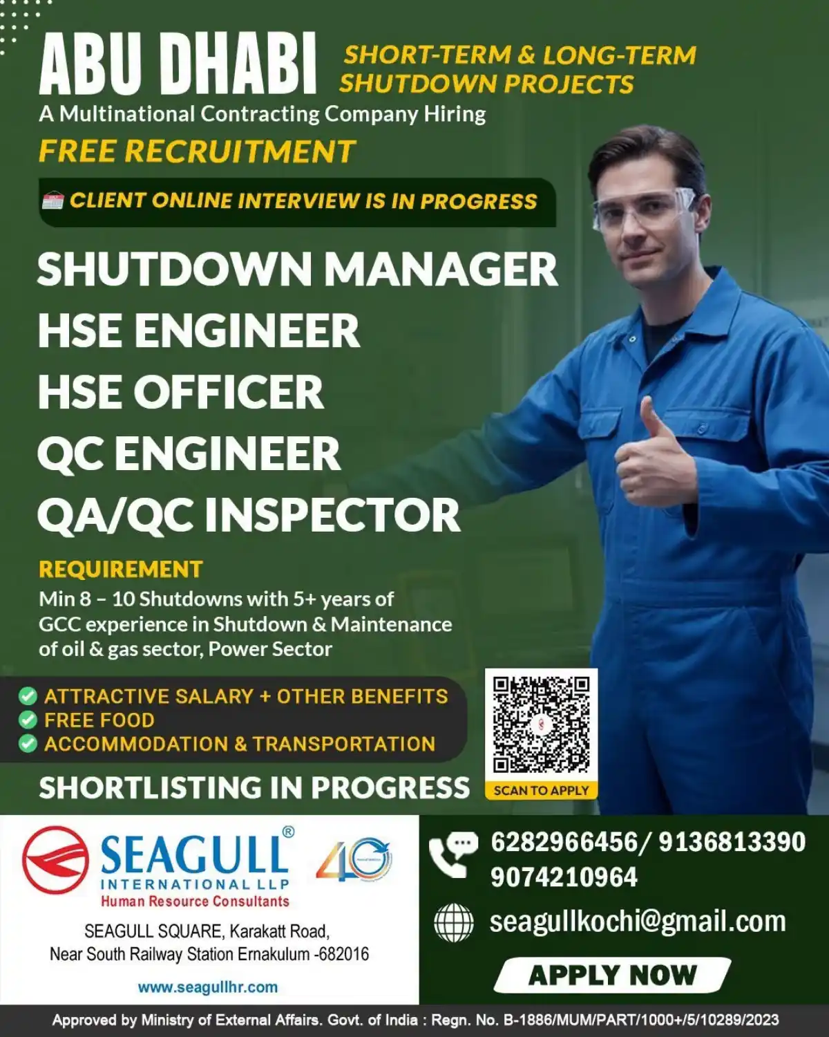 Abu Dhabi Shutdown Jobs – Free Recruitment