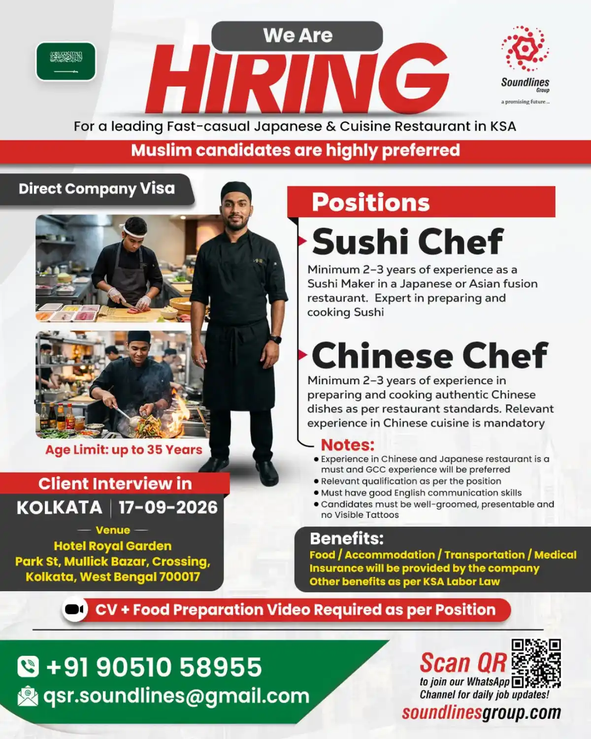 Sushi Chef & Chinese Chef – KSA