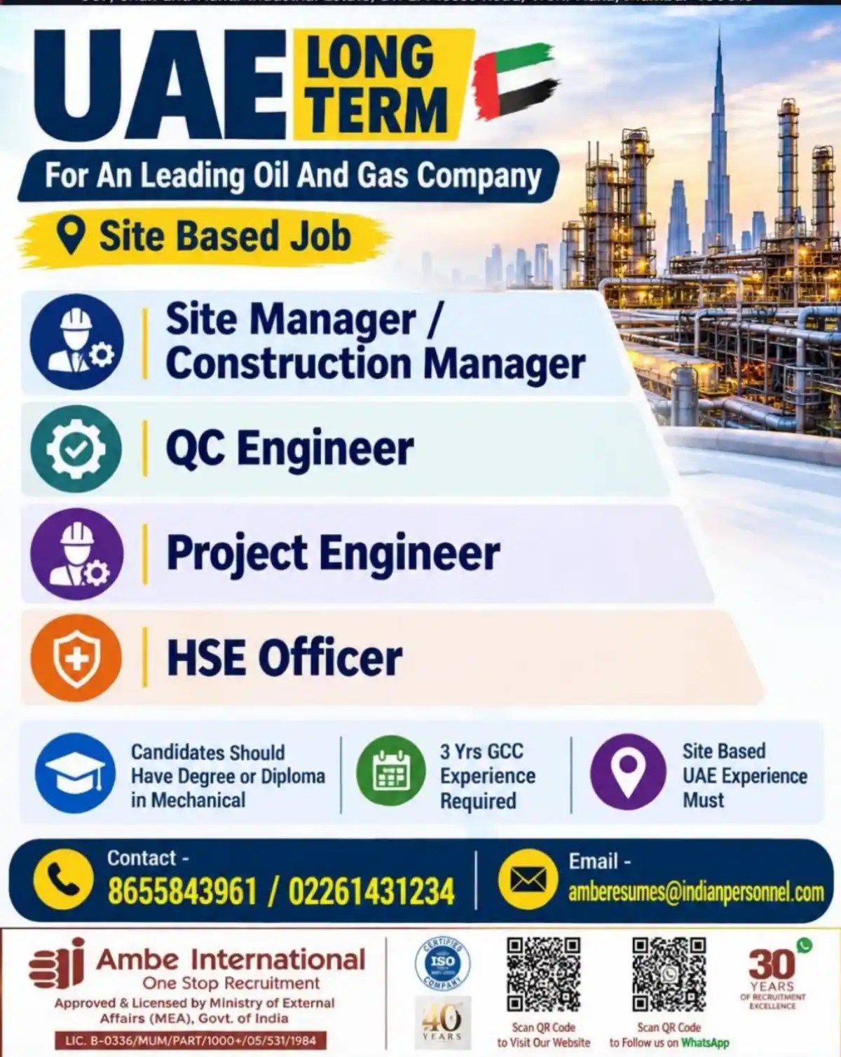 Oil & Gas Jobs in UAE – Site Based