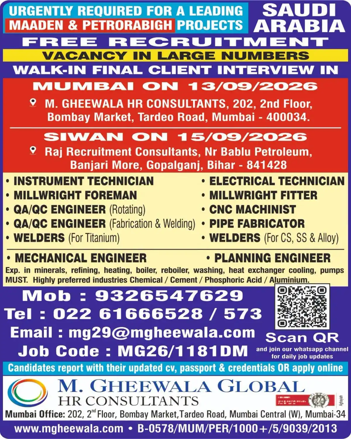 Saudi Maaden & Petrorabigh Jobs 2026