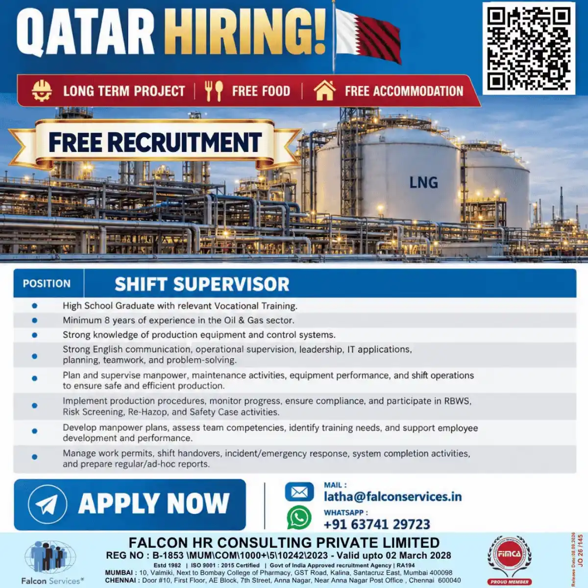 Shift Supervisor – Qatar LNG