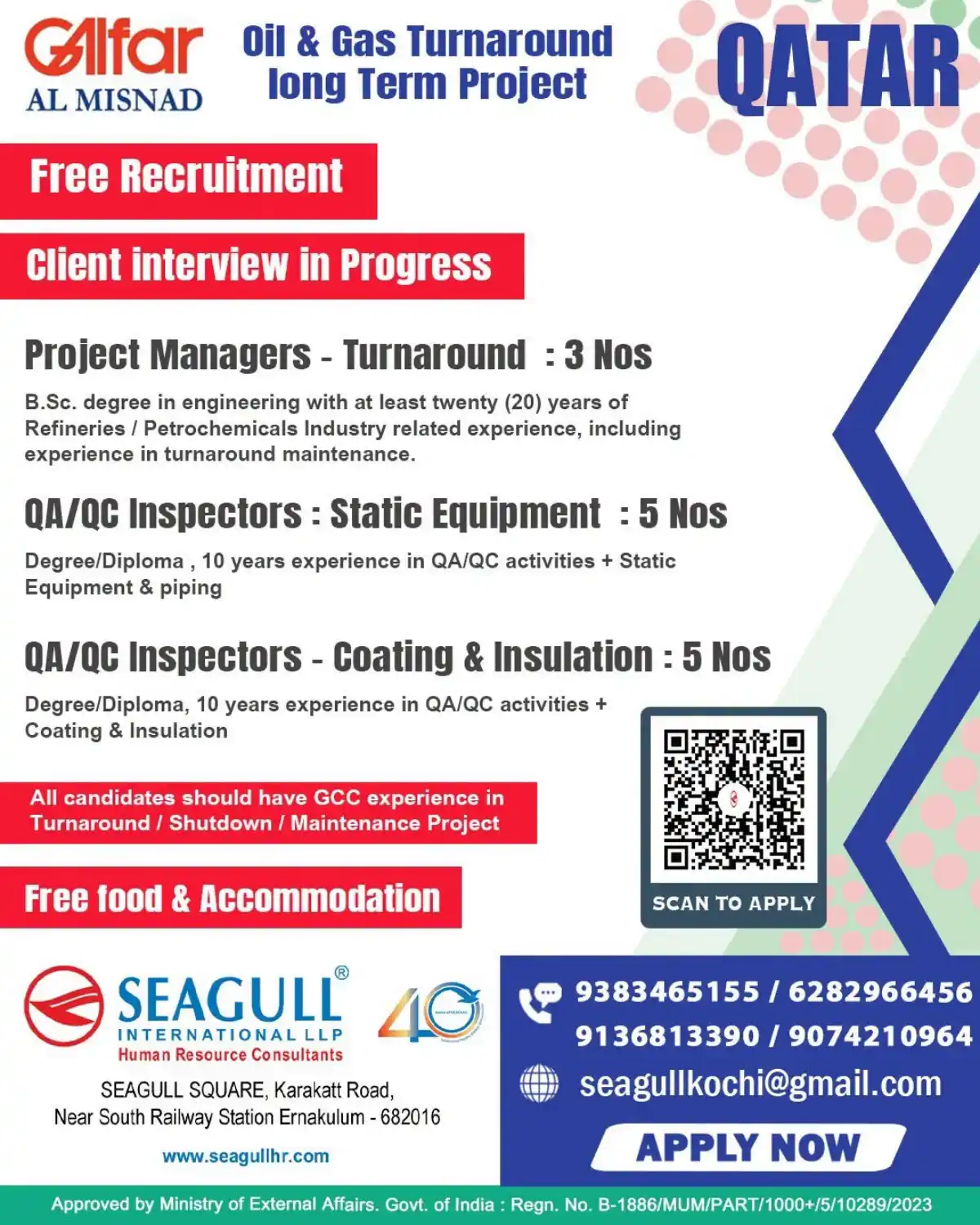 Glfar Oil & Gas Turnaround Jobs Qatar