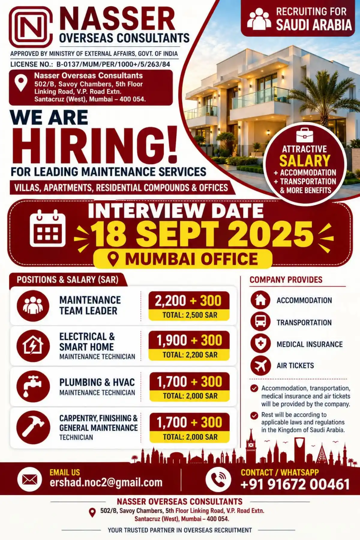 Maintenance Jobs in Saudi Arabia