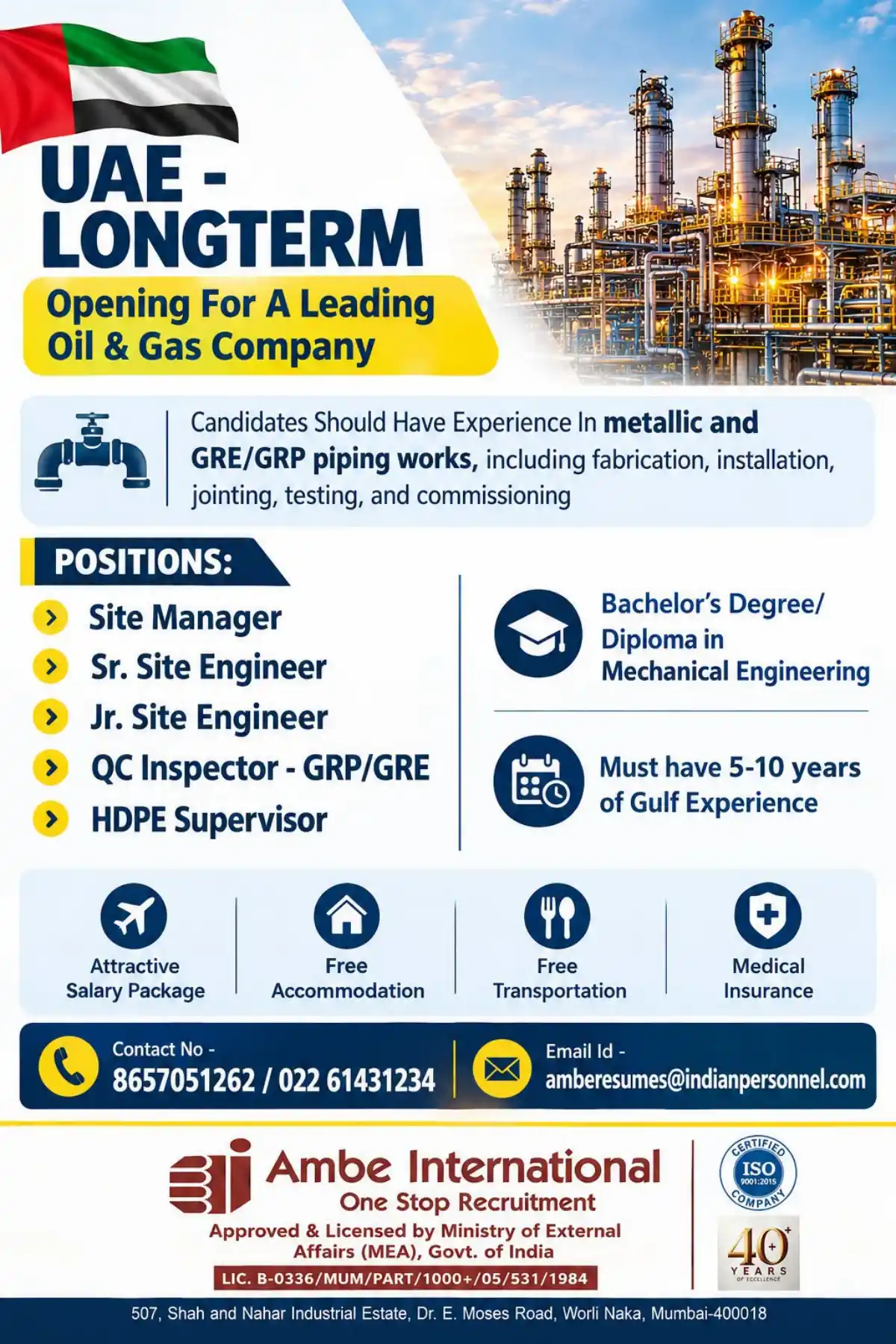 UAE Oil & Gas Piping Jobs