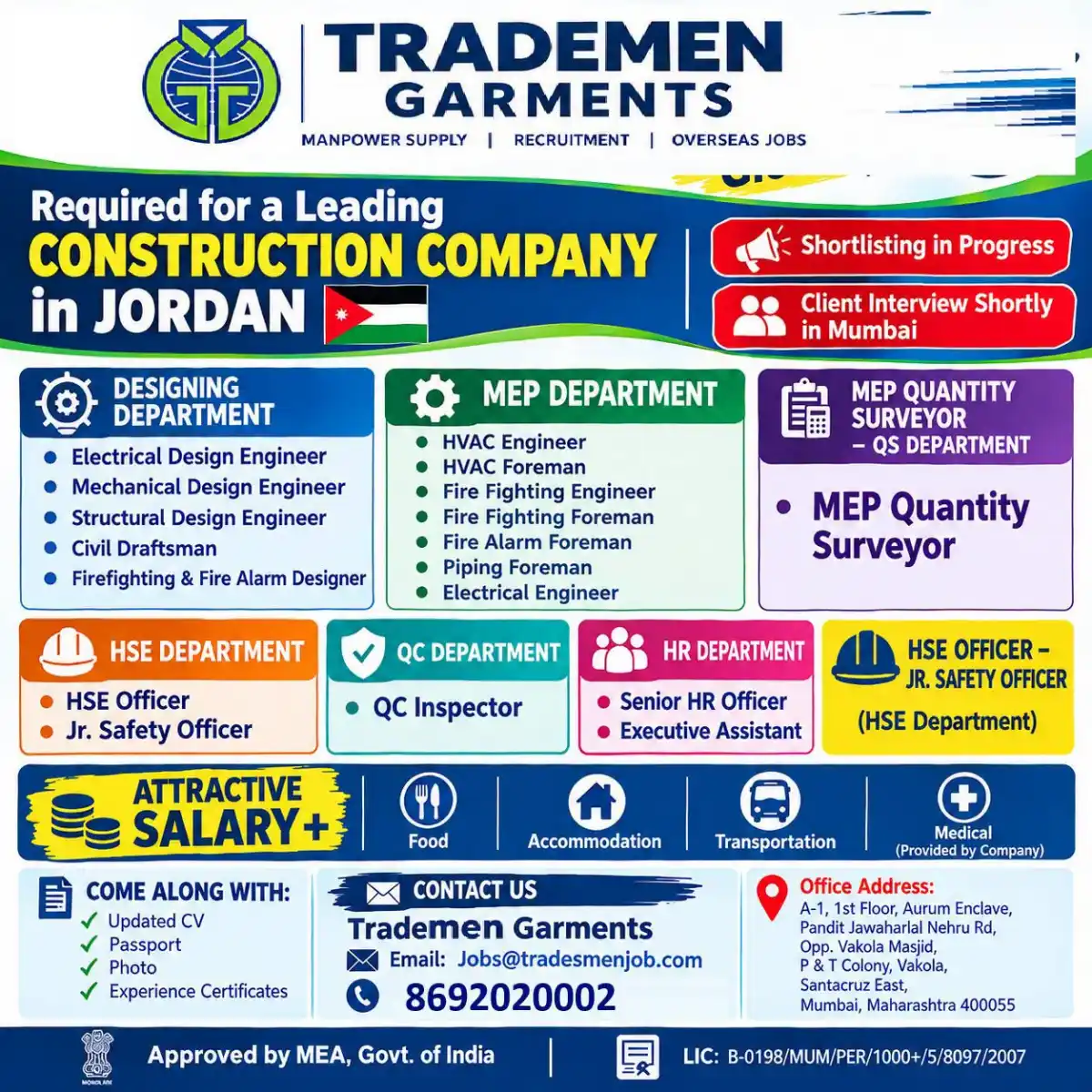 Construction Jobs in Jordan