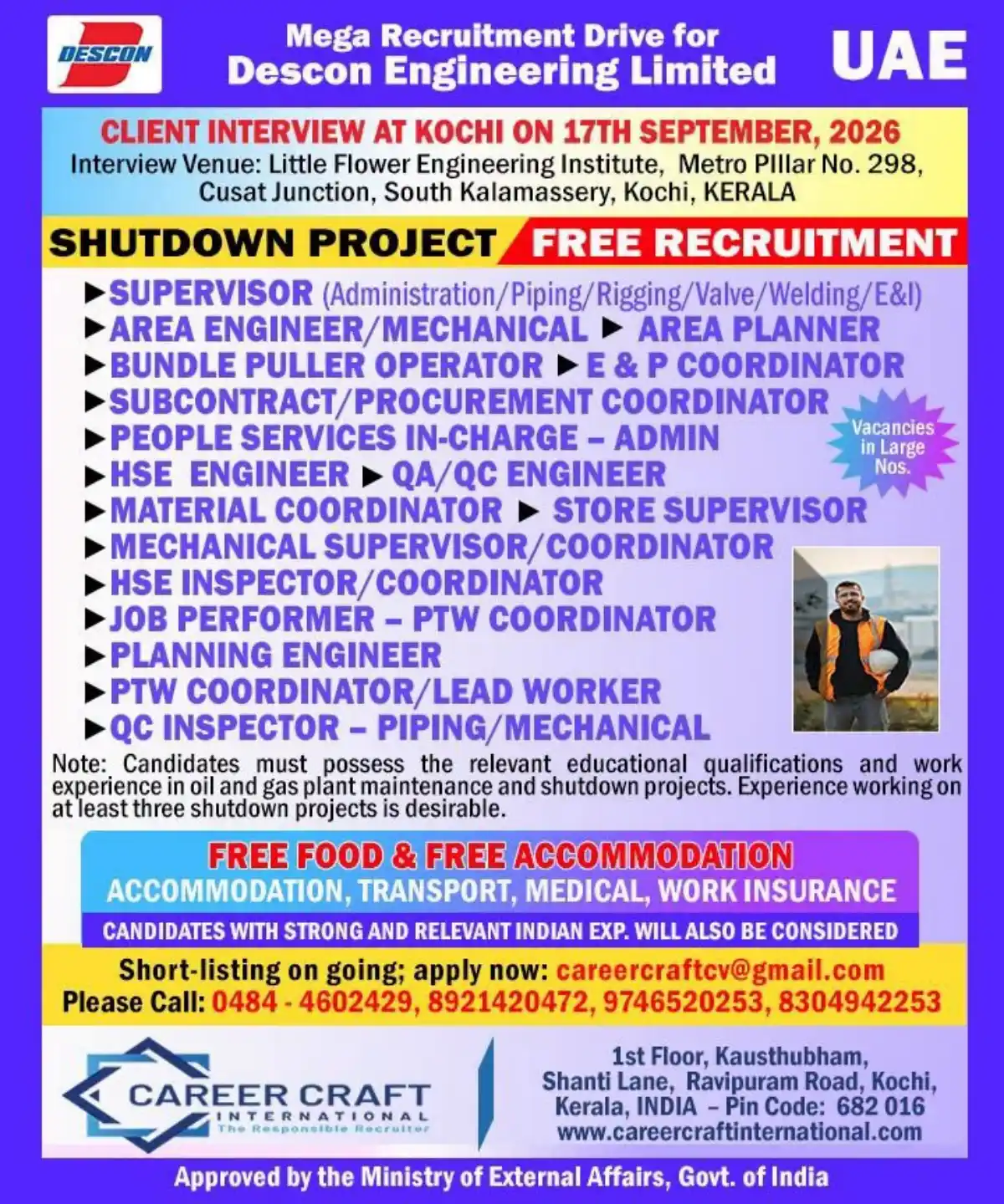 Descon Engineering UAE Mega Recruitment Drive