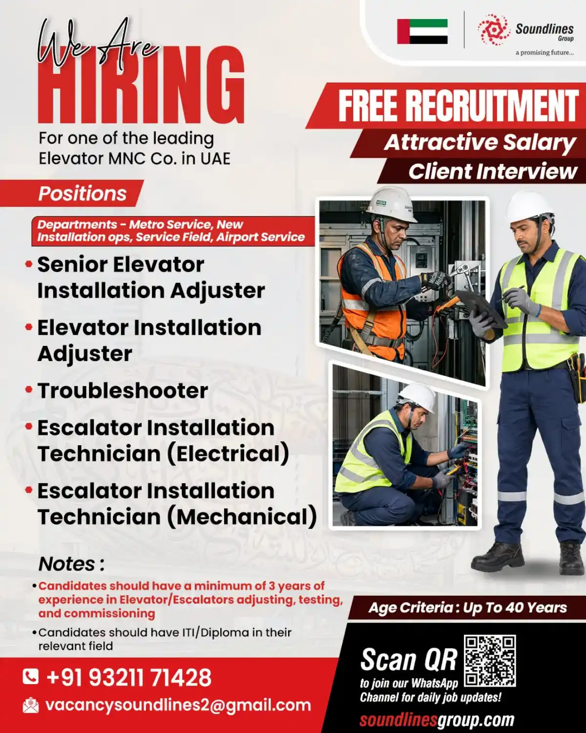 Elevator MNC Jobs in UAE
