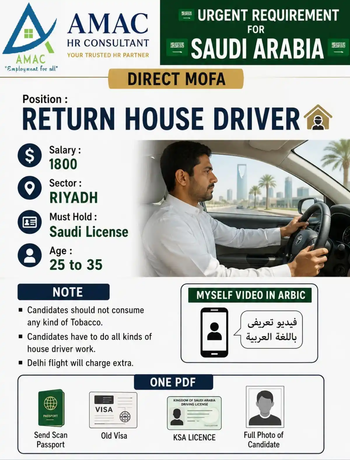 Return House Driver – Riyadh