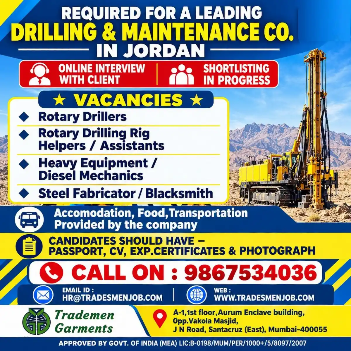 Drilling & Maintenance Jobs in Jordan