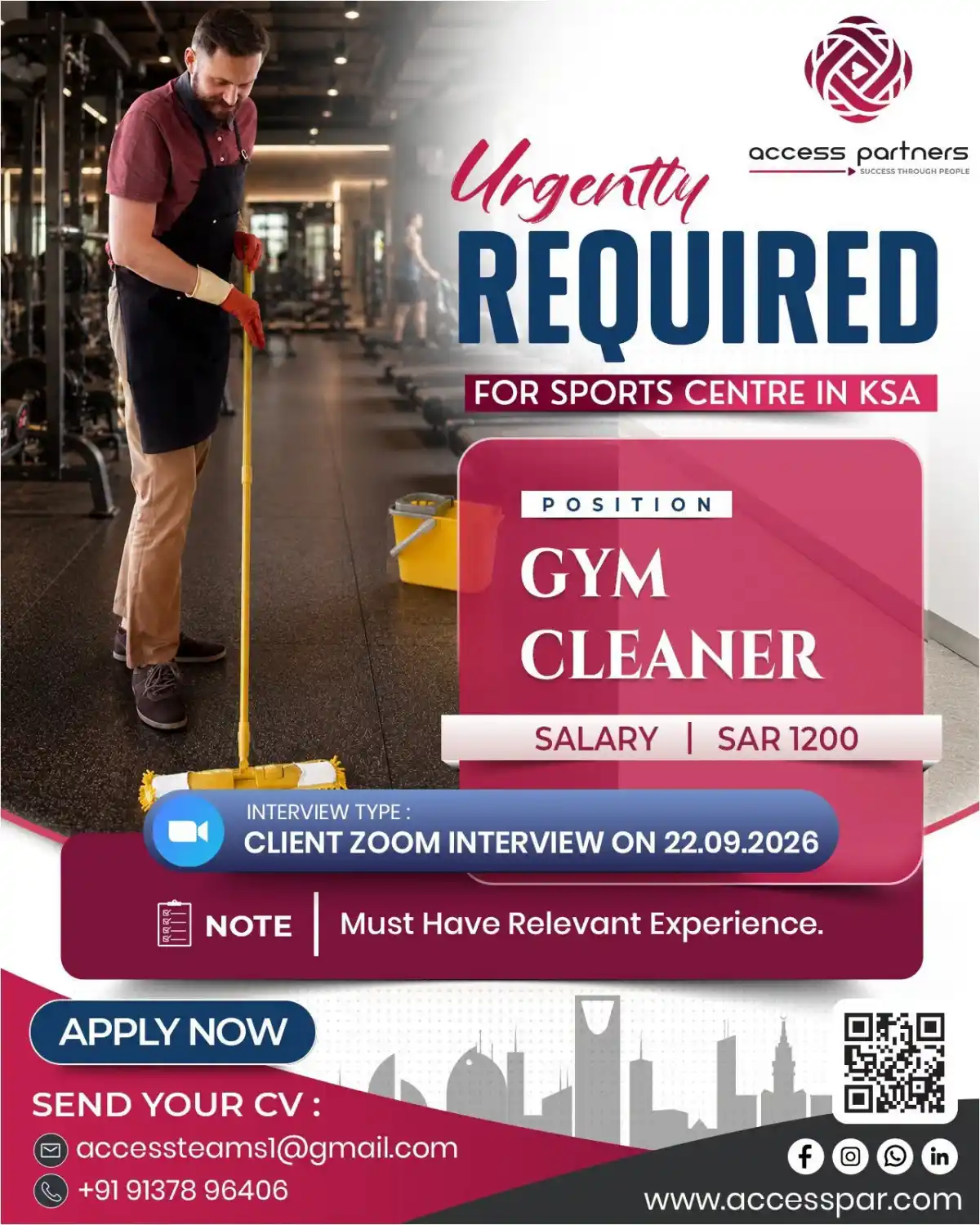 Gym Cleaner – KSA