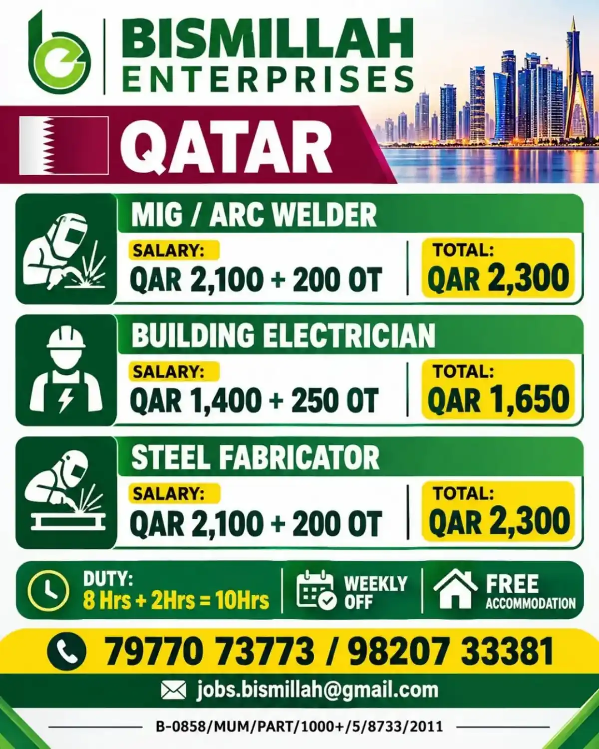 Bismillah Enterprises Qatar Jobs