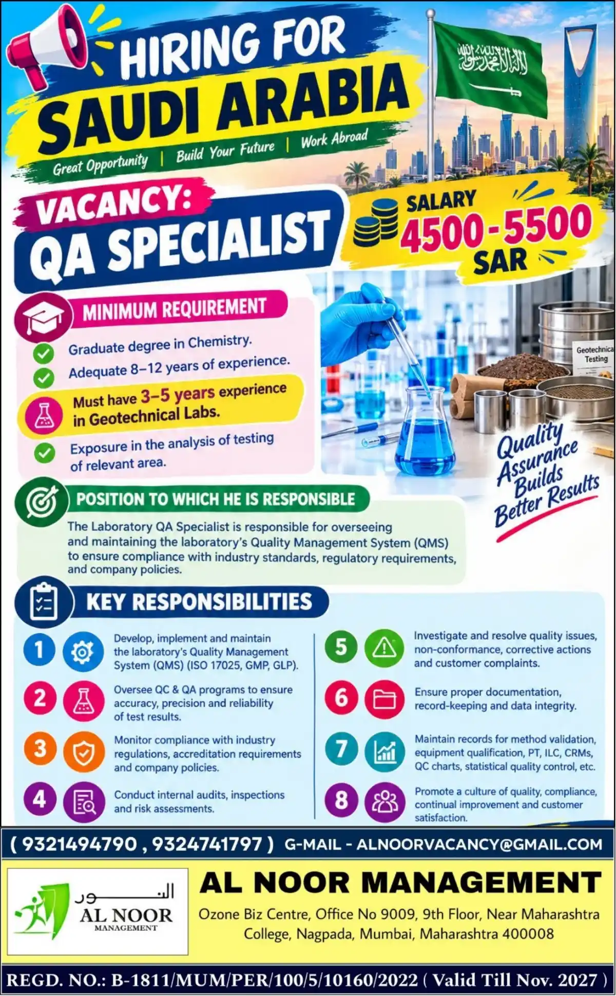 QA Specialist – Saudi Arabia