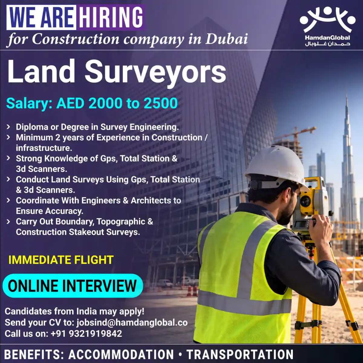 Land Surveyor Jobs in Dubai