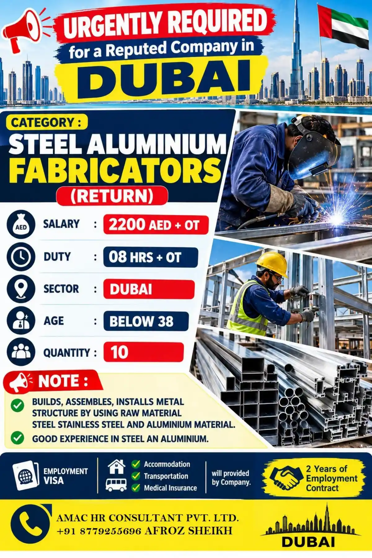 Steel & Aluminium Fabricator – Dubai