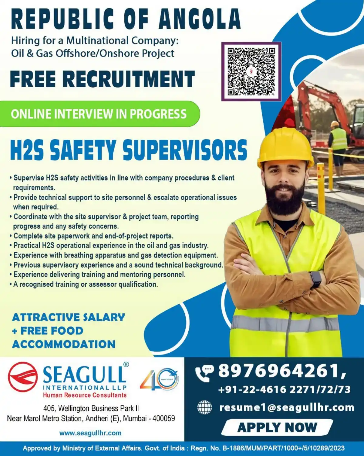 H2S Safety Supervisor – Angola