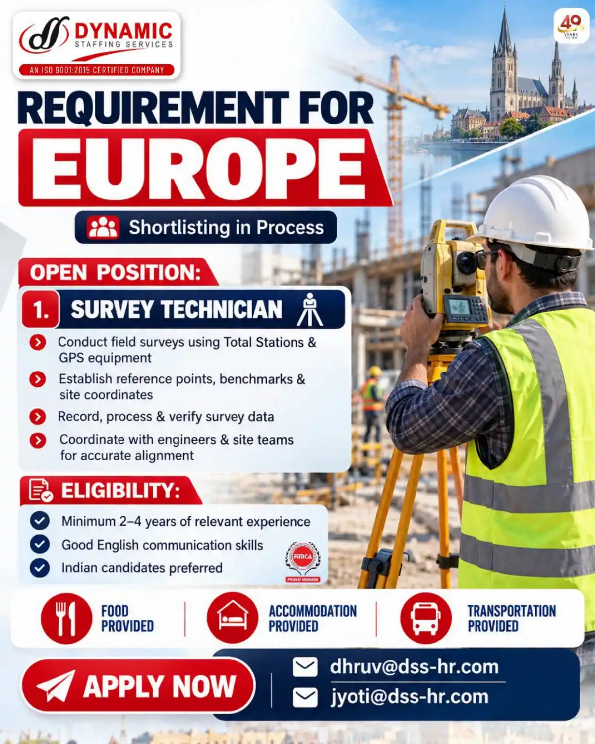 Survey Technician – Europe
