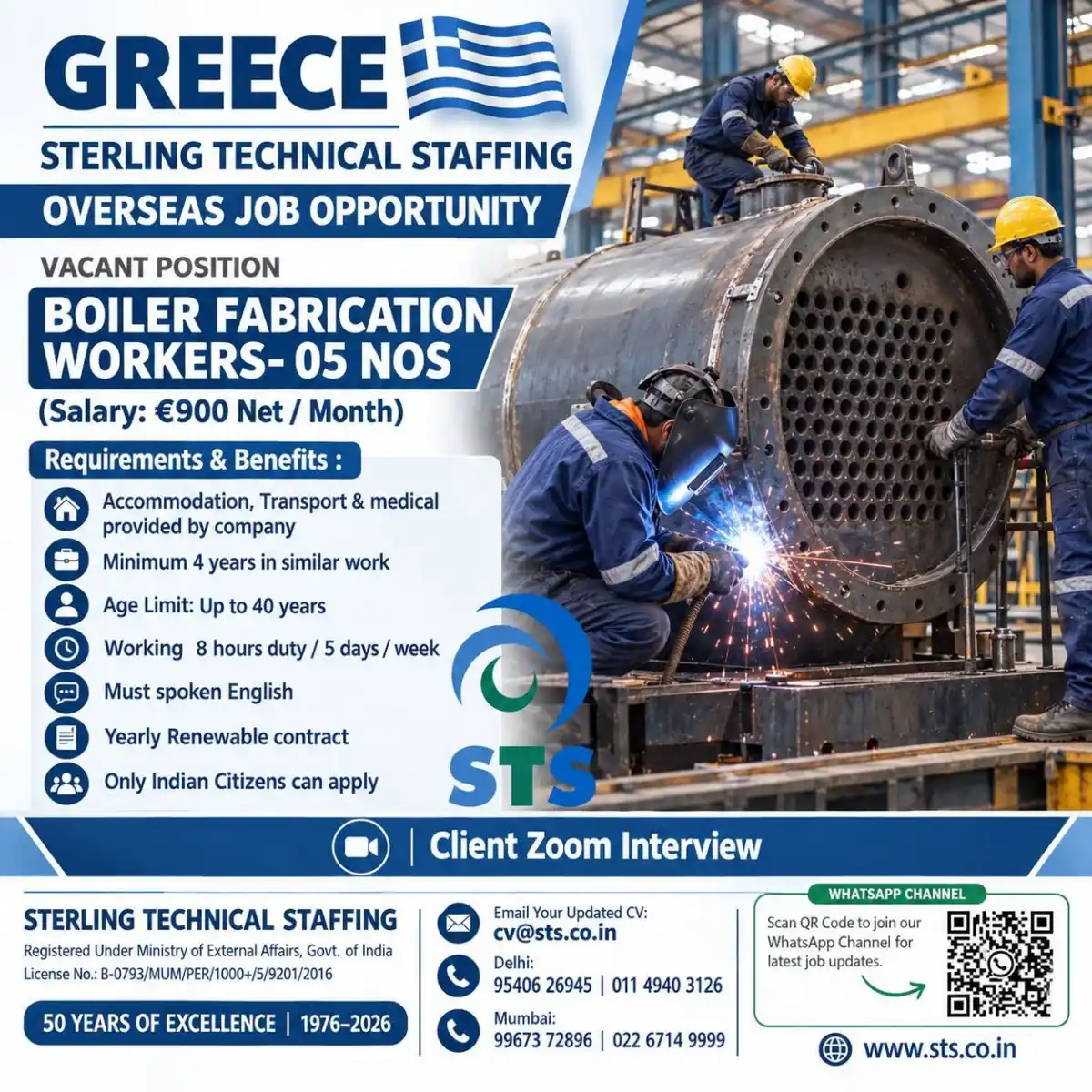 Boiler Fabrication Workers – Greece