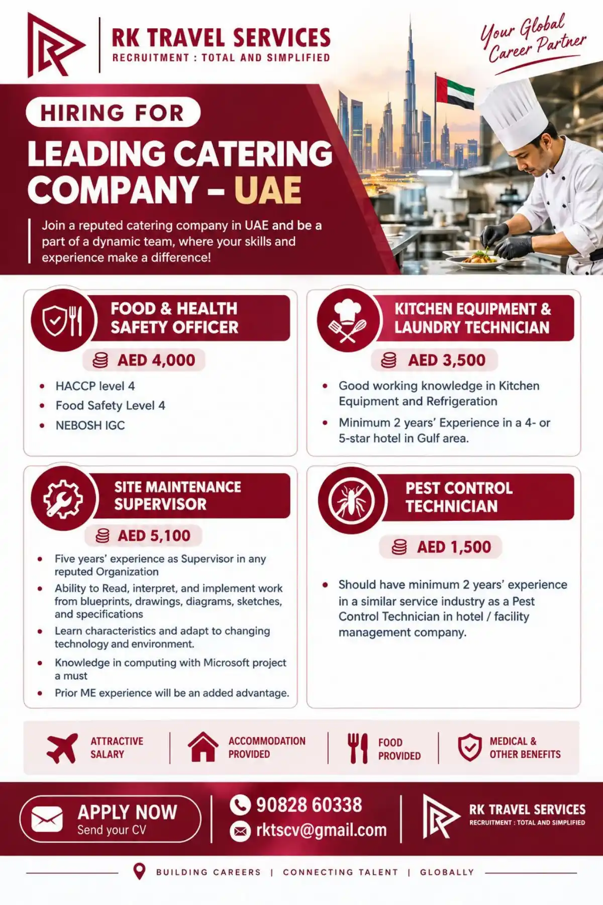 UAE Catering Company Jobs – RK Travel Services