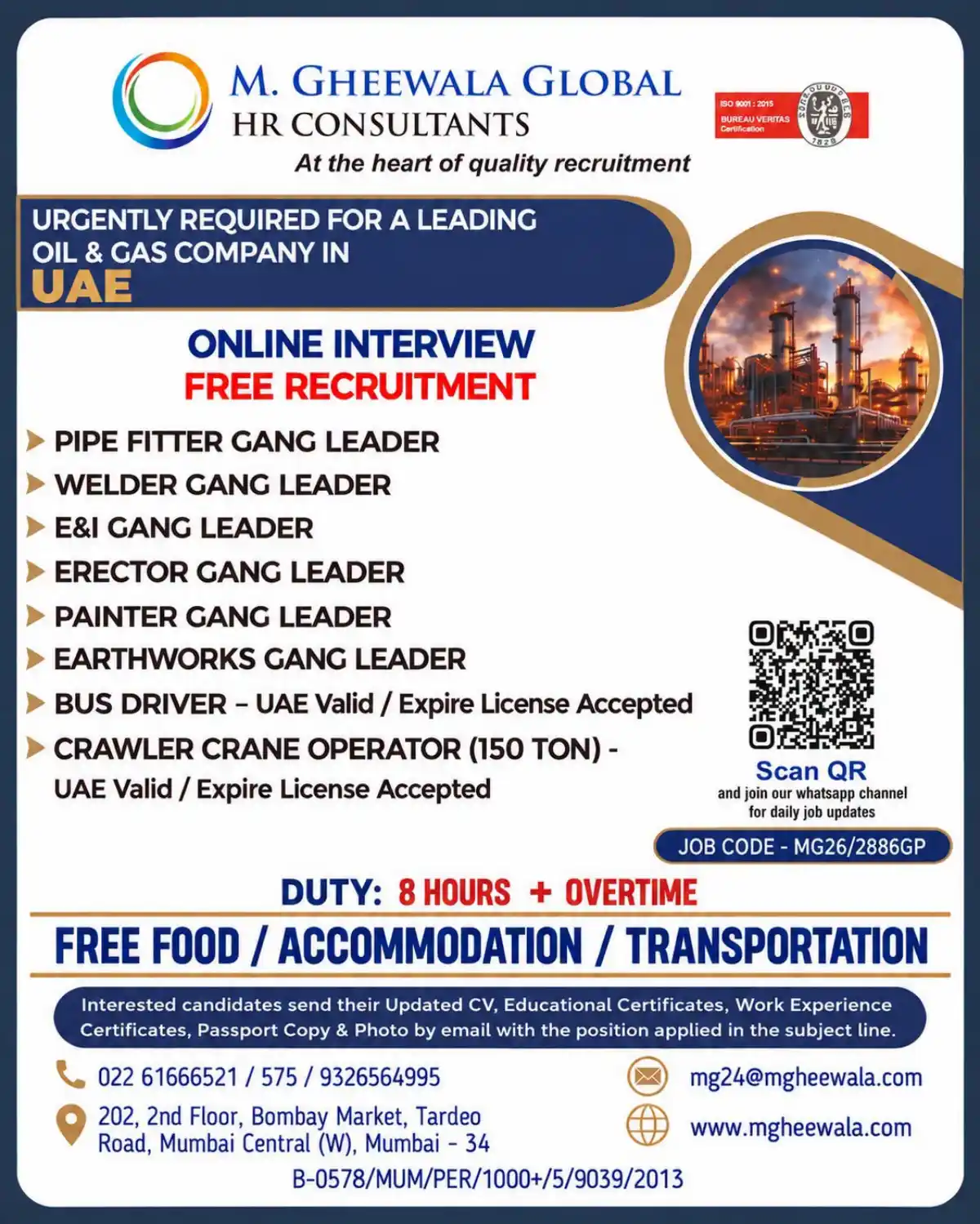 Oil & Gas Jobs in UAE – Free Recruitment