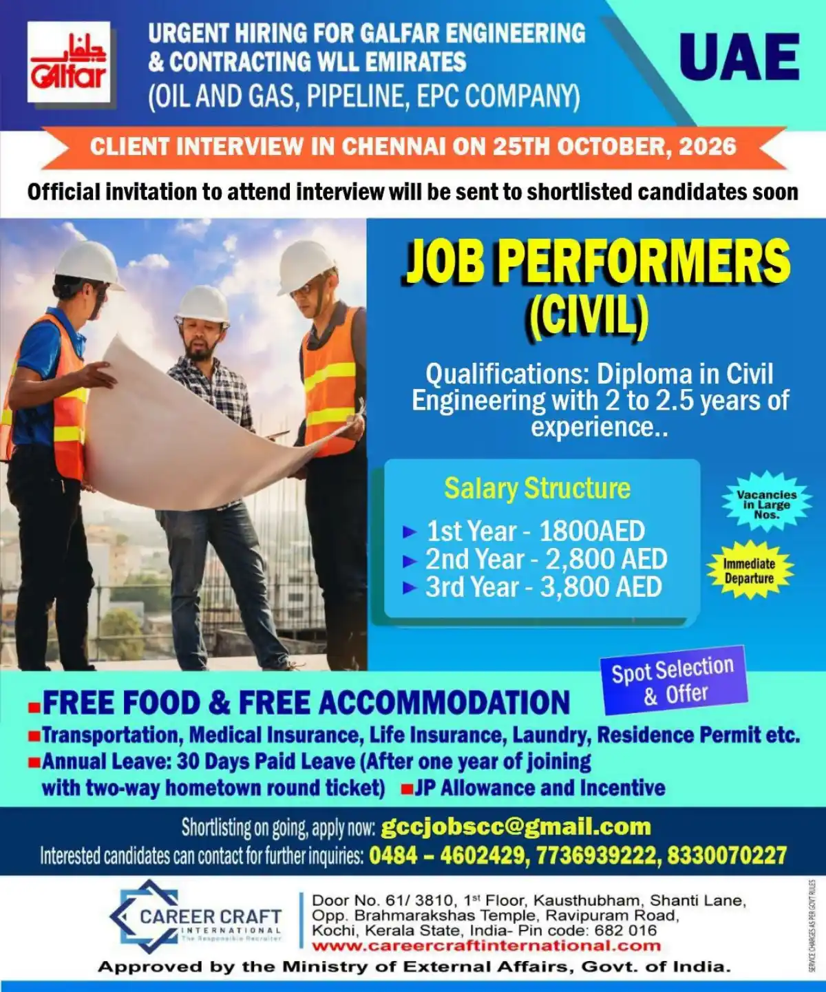 Galfar UAE Civil Diploma Jobs 2026