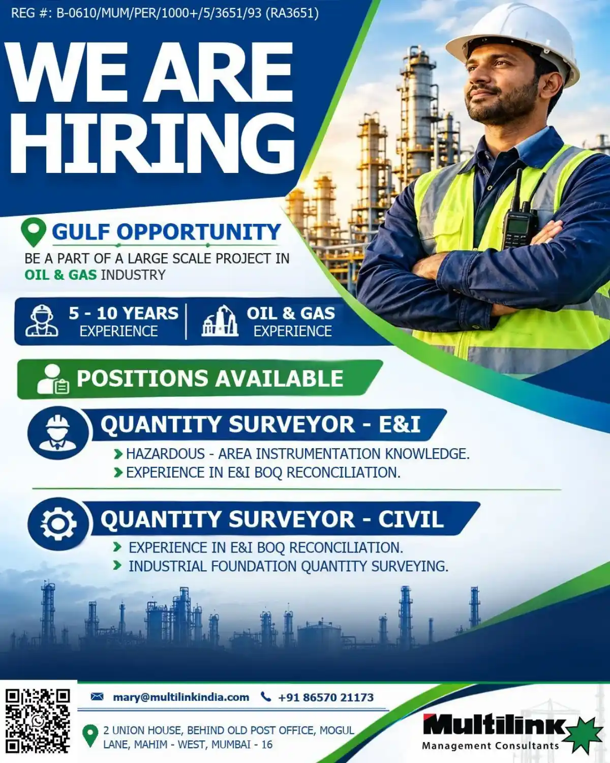 Gulf Oil & Gas QS Jobs