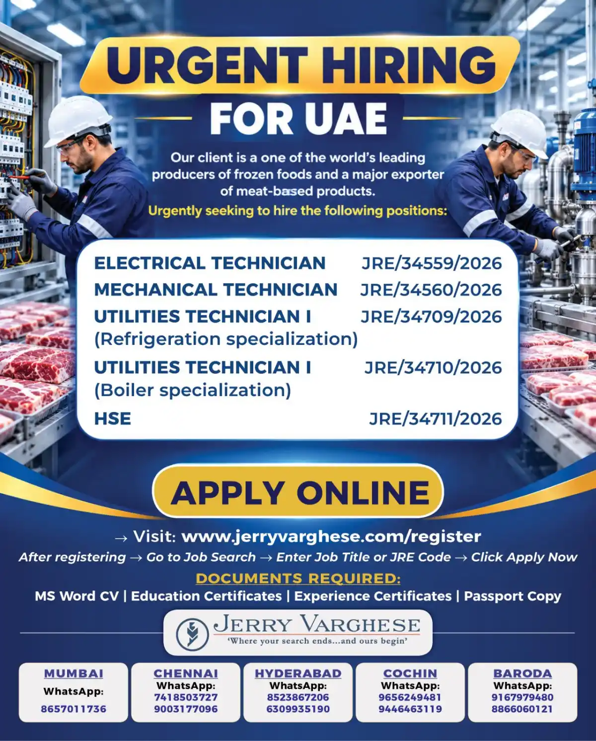 UAE Technician & HSE Jobs