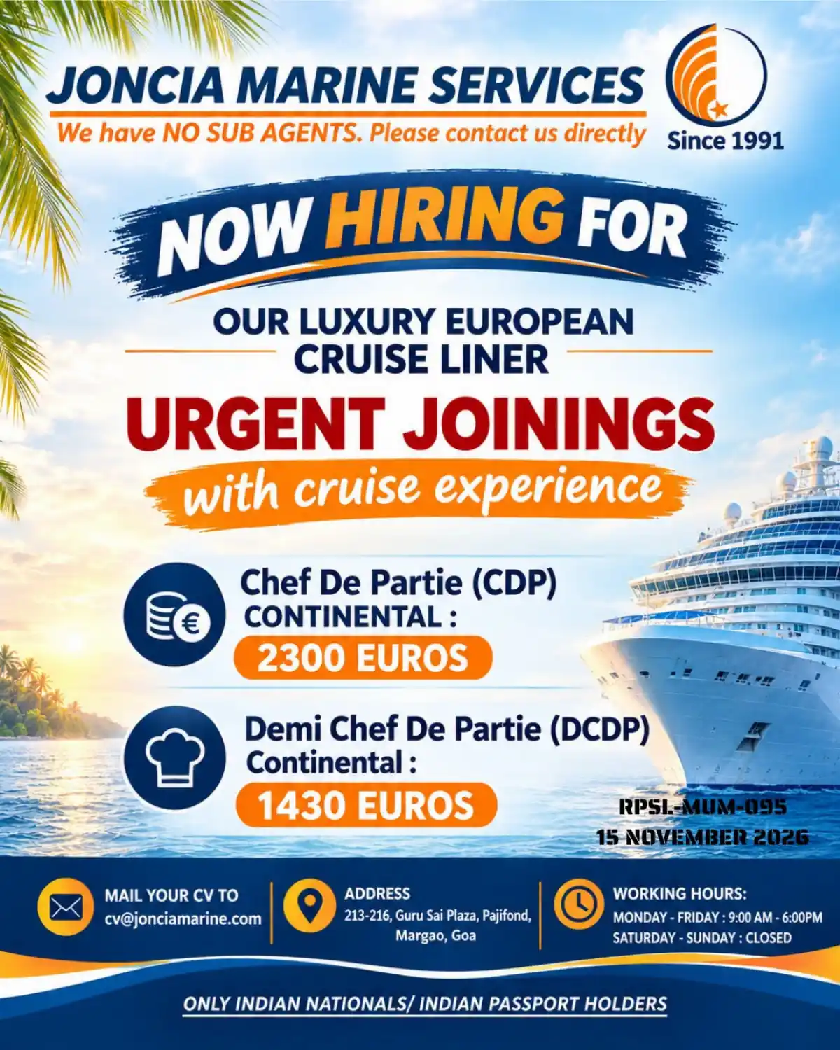 CDP and DCDP Cruise Liner Jobs