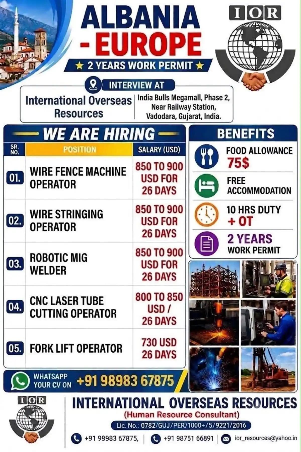 Albania Europe Jobs – 2-Year Work Permit