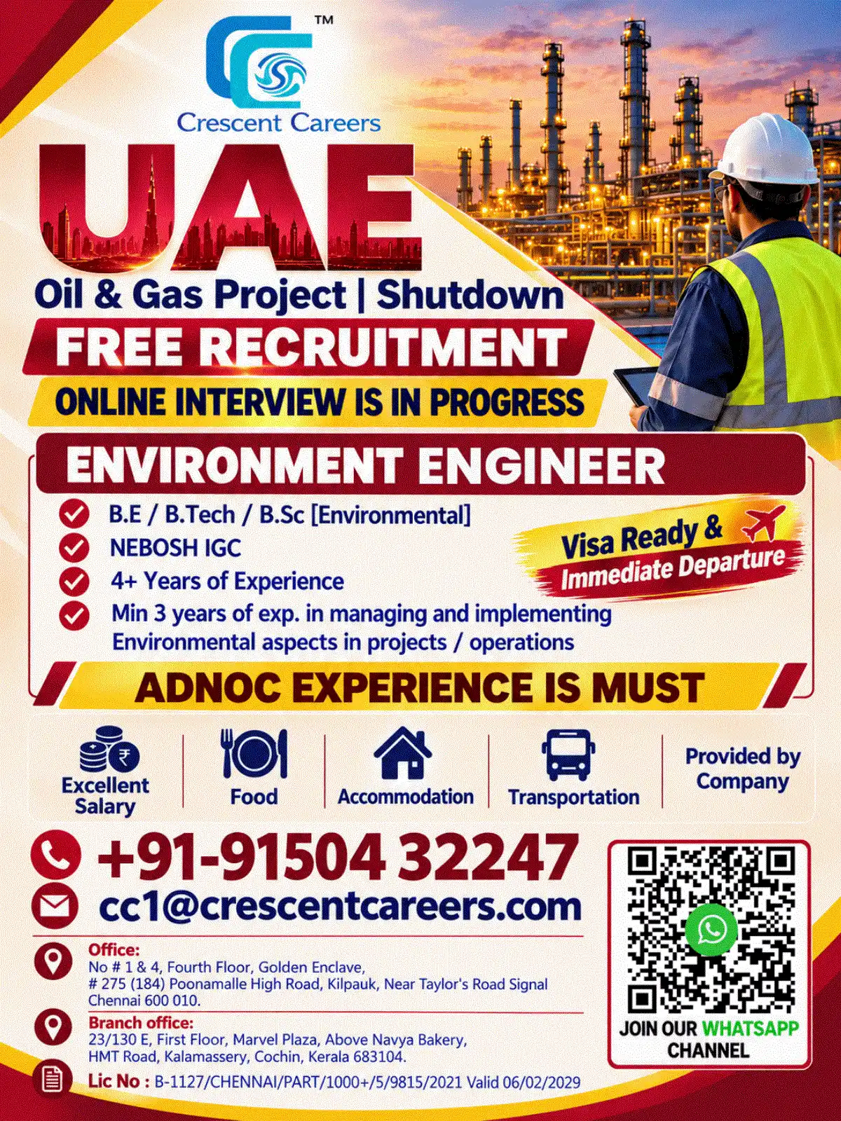 Environment Engineer – UAE Oil & Gas Shutdown